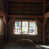timber frame straw bale house interior